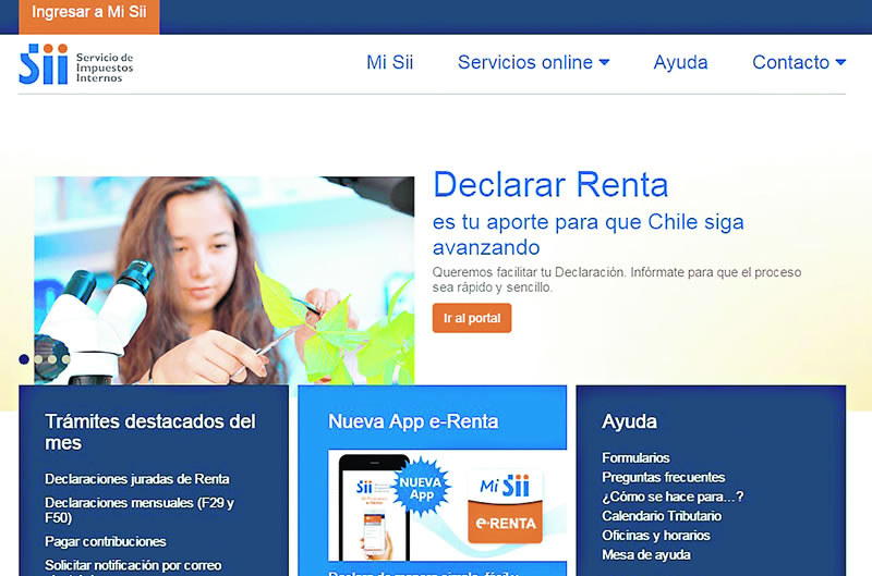 SII Recomienda Usar El E-Renta Para La Declaración