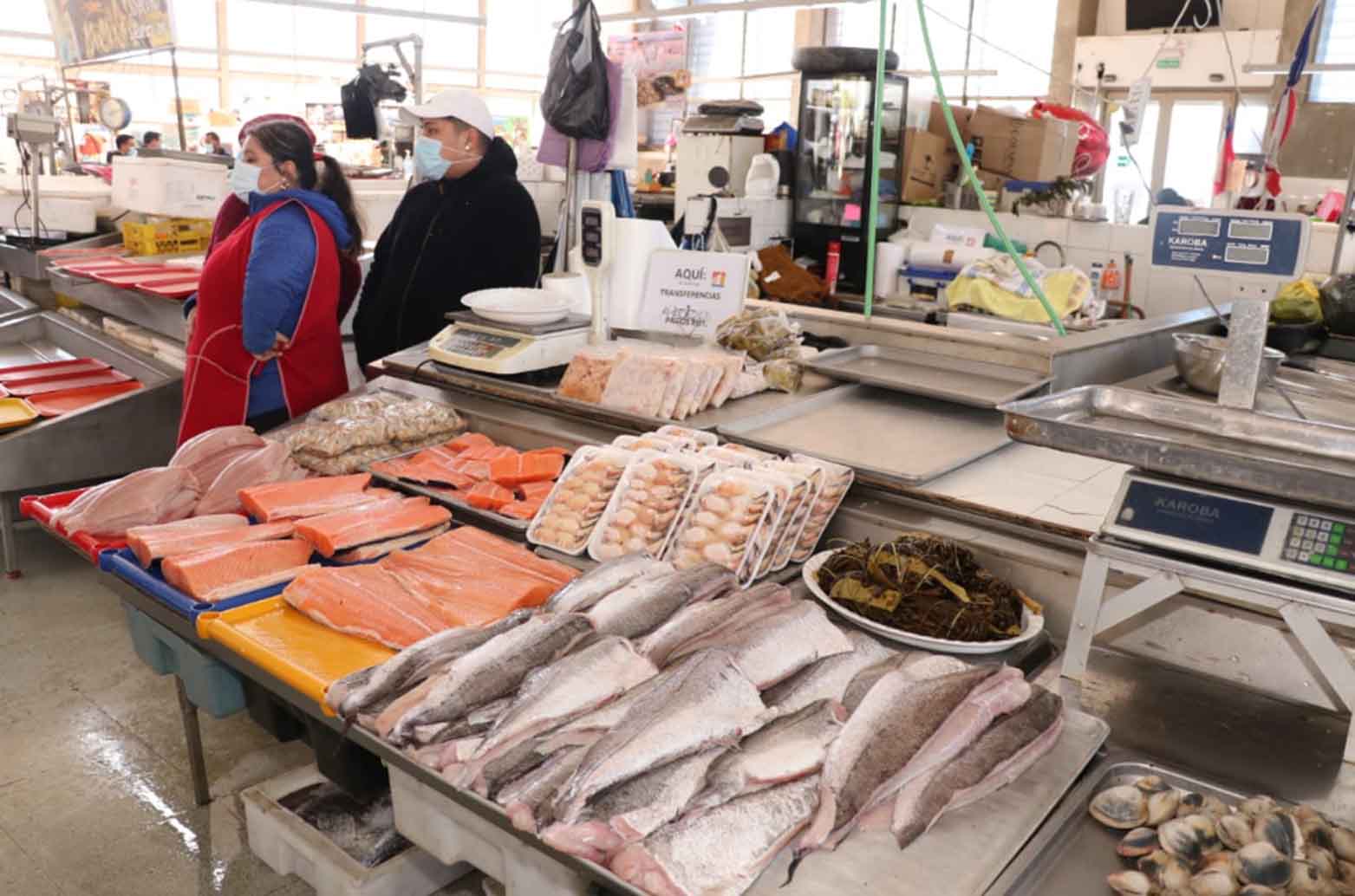 Talcahuano refuerza medidas de higiene en el mercado de pescados y mariscos  promoviendo así mejores ventas