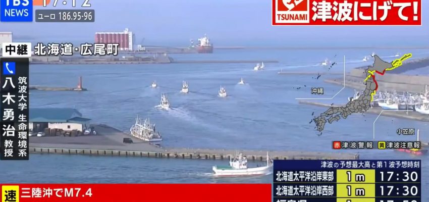 Fuerte sismo en Japón genera alerta de tsunami: SHOA descarta impacto en Chile