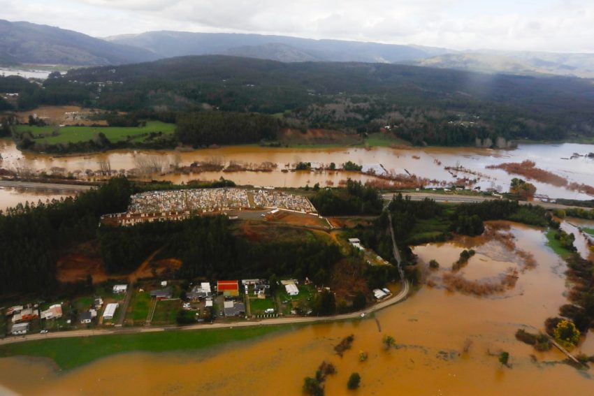 Vuelo de fiscalización muestra el impactante aumento de los ríos en el Biobío