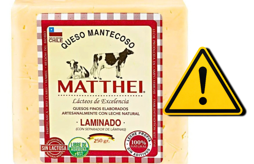 Minsal emite alerta alimentaria por presencia de Listeria en queso laminado Matthei